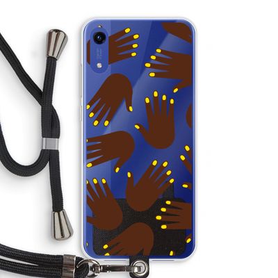 Hands dark: Honor Play 8A Transparant Hoesje met koord