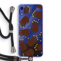 Hands dark: Honor Play 8A Transparant Hoesje met koord