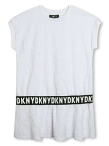 Dkny Kids robe à bande logo - Blanc