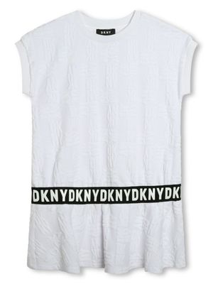 Dkny Kids robe à bande logo - Blanc