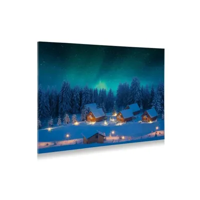 Achtergrond canvas led noorderlicht