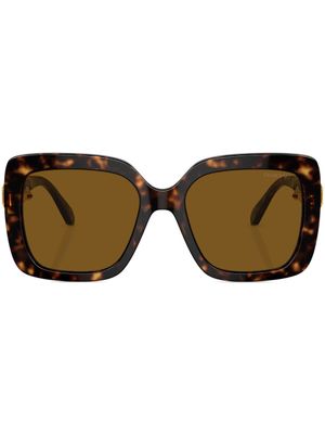 Swarovski Eyewear lunettes de soleil à effet écailles de tortue - Vert