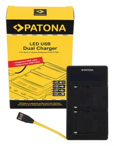 Dual LED USB Charger Sony NP-FM50 NP-F550 NP-F750 NP-F970