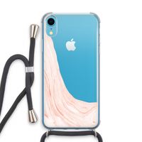 Peach bath: iPhone XR Transparant Hoesje met koord