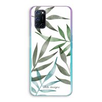 Tropical watercolor leaves: Oppo A72 Transparant Hoesje