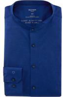 OLYMP No. Six 24/Seven Super Slim Jersey shirt blauw, Effen