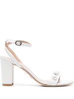 Stuart Weitzman sandales NearlyBare Portia 85 mm en cuir - Blanc