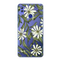 Wit bloemenpatroon: Honor Note 10 Transparant Hoesje Wit bloemenpatroon: Honor Note 10 Transparant Hoesje