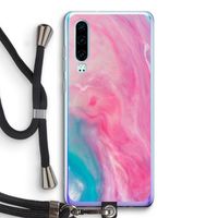 Roze explosie: Huawei P30 Transparant Hoesje met koord Roze explosie: Huawei P30 Transparant Hoesje met koord