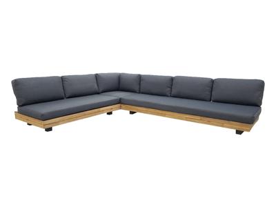 Los Angeles Loungehoek Set - Metaal Staal Poeder gecoat Antraciet