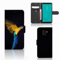 Samsung Galaxy J6 2018 | Telefoonhoesje | Met pasjeshouder | Papegaai