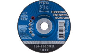 PFERD 62208626 E 76-6 SG STEEL/10,0 Afbraamschijf gebogen Diameter 76 mm Boordiameter 10 mm Staal 10 stuk(s)