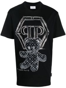 Philipp Plein t-shirt à logo strassé - Noir