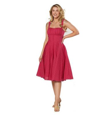 Timeless Valerie Anglaise Dress Cerise -XL