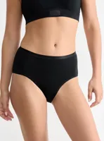 3-pack dames Go midi slip - Daily biologisch katoen heup slips - XXL - Zwart | Dames slip - Onderbroek - Ondergoed - XXL - Onderbroek - Ondergoed