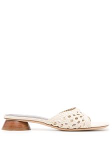 STAUD sandales Simone 35 mm en crochet - Blanc