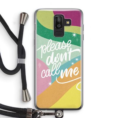 Don't call: Samsung Galaxy J8 (2018) Transparant Hoesje met koord