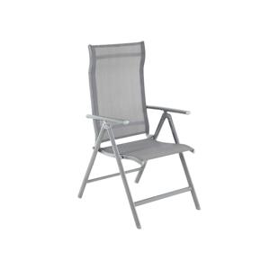 Set van 4 tuinstoelen met robuust aluminium frame, Grijs