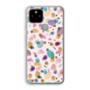 Terrazzo Memphis Pink: Google Pixel 5 Transparant Hoesje