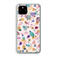 Terrazzo Memphis Pink: Google Pixel 5 Transparant Hoesje
