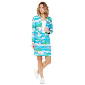 Compleet zomer print mantelpakje 42 (XL)  -