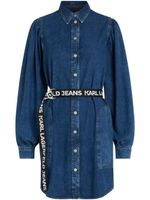 Karl Lagerfeld Jeans robe-chemise à taille ceinturée - Bleu - thumbnail