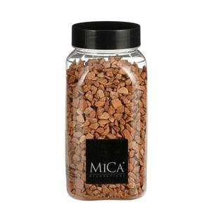 Mica Decorations Decoratie/hobby steentjes - terracotta bruin - 650 ml - 5-8 mm