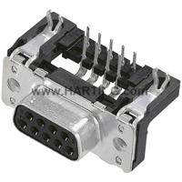 Harting 09662527613 D-sub female connector 90 ° Aantal polen: 15 Solderen 1 stuk(s)
