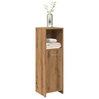 Badkamerkast 30x30x95 cm bewerkt hout artisanaal eikenkleur