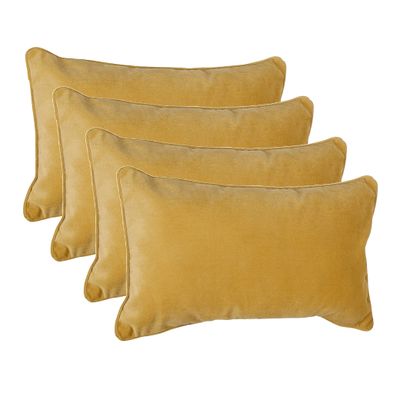 Bank/sierkussens Sophia - 4x stuks - 30 x 50 cm - polyester met rits