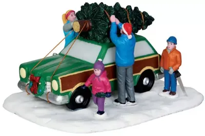 Lemax christmas tree transport kerstdorp tafereel Jukebox Junction 2014