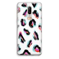 Cheetah color: OnePlus 6 Transparant Hoesje - thumbnail