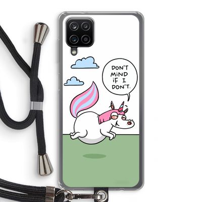 Unicorn: Samsung Galaxy A12 Transparant Hoesje met koord