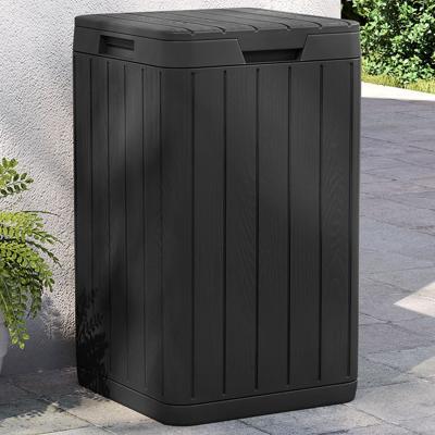 Tuinafvalbak 38x38x65 cm polypropeen antracietkleurig