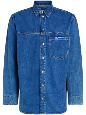 Karl Lagerfeld Jeans chemise en jean à poches plaquées - Bleu