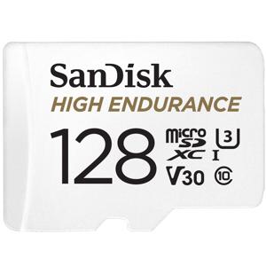 SanDisk MicroSDHC High Endurance 128GB incl SD adapter Micro SD-kaart Wit