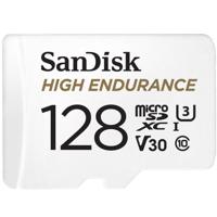 SanDisk MicroSDHC High Endurance 128GB incl SD adapter Micro SD-kaart Wit