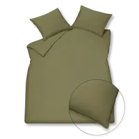 Vandyck washed cotton martini olive dekbedovertrek