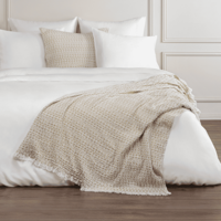 Dommelin Dommelin Plaid Trica Katoen 300gr Saffraan-Truffel 140x200 cm