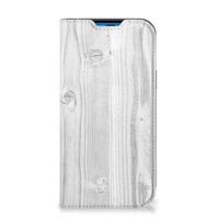 iPhone 14 Pro Book Wallet Case White Wood