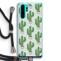 Cactus Lover: Huawei P30 Pro Transparant Hoesje met koord