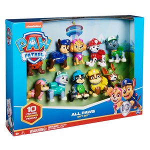 PAW Patrol 10-jarig jubileum alle poten aan dek figuren cadeauset 10-delig