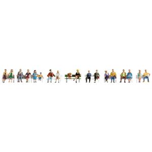 NOCH 16131 H0 Zittende mensen figuren Geverfd, Zittend