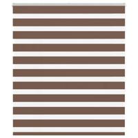 VidaXL Zebra rolgordijn 120x150 cm stofbreedte 115,9cm polyester bruin