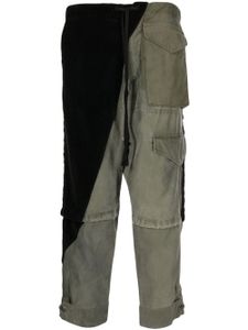 Greg Lauren pantalon Army Jacket Tux en velours - Noir