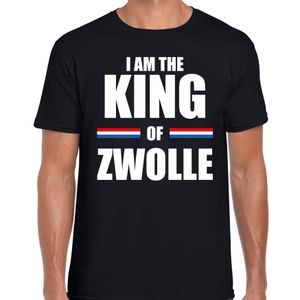 I am the King of Zwolle Koningsdag t-shirt zwart voor heren L  -