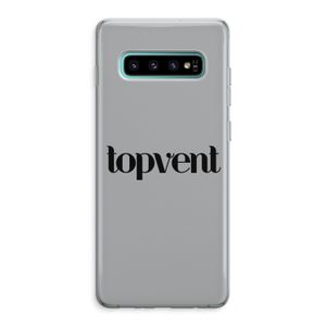 Topvent Grijs Zwart: Samsung Galaxy S10 Plus Transparant Hoesje