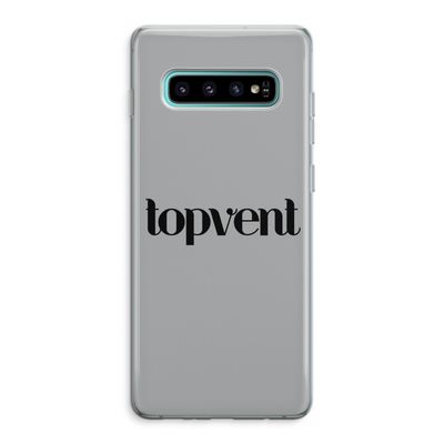 Topvent Grijs Zwart: Samsung Galaxy S10 Plus Transparant Hoesje