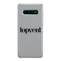 Topvent Grijs Zwart: Samsung Galaxy S10 Plus Transparant Hoesje