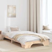 Bedframe Naturel 100 x 200 cm Massief grenenhout